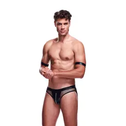 Envy Men’s Uniform Set L/XL - 2-Piece Mesh & Pleather Look with Zipper