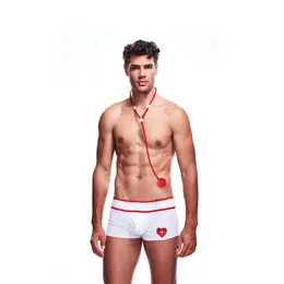 Envy Doctor Love Set M/L - Two-Piece Medical Costume, White/Red