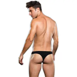 Envy Microfiber Thong Black S/M - Lightweight Breathable Underwear