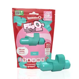 The Screaming O 4T FingO SlimKiwi Finger Vibe, 6-Function, Waterproof, Green