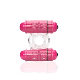 The Screaming O 4T Double Wammy Intimate Ring Strawberry Pink