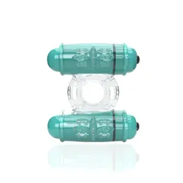 The Screaming O 4T Double Wammy Kiwi Vibrating Ring, Dual-Motor, Waterproof