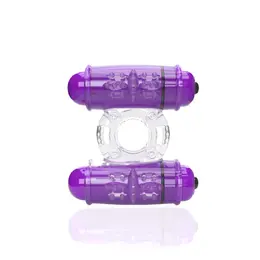 The Screaming O 4T Double Wammy Intimate Ring Grape Waterproof Twin Motor