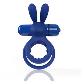 The Screaming O 4B Ohare Blueberry Dual-Ring Vibrating System Silicone Blue