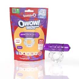 The Screaming O 4B OWow Ring Vibrator Grape - 5 Modes Waterproof SEBS
