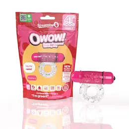 The Screaming O 4T OWow Ring Strawberry - Vibrating Intimate System