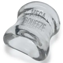 Oxballs Mega Squeeze Ergofit Clear Ballstretcher - Flexible Anatomical Design