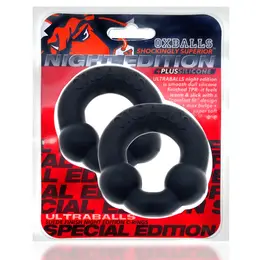 Oxballs Ultraballs 2-Pack Black Intimate Support Rings Night Edition