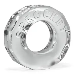 Oxballs Sprocket Transparent Silicone Ring, Flexible Design