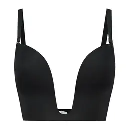 Bye Bra Ultra Plunge Black Bra XXL - Deep V, Multifunctional Straps