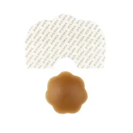 Bye Bra Breast Lift Tape & Silicone Covers Brown F-H Cup - Hypoallergenic
