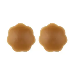 Bye Bra Breast Lift Tape & Silicone Covers Brown A-C | Hypoallergenic