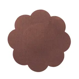 Bye Bra Satin Nipple Covers Brown XL - Invisible Hypoallergenic 8cm