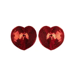 Bye Bra Heart Shaped Adhesive Covers Red One-Size Reusable