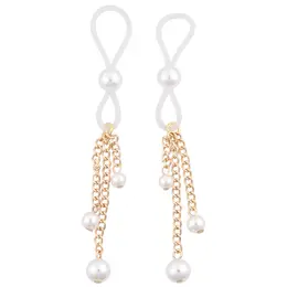 Sportsheets S&M Pearl Adjustable Nipple Ties - Elegant Faux Pearl Design