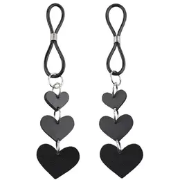 Sportsheets S&M Heart Nipple Ties Adjustable Faux Leather Pink