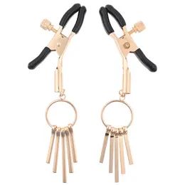 Sportsheets Verge Adjustable Intimate Clamps with Gold Rods, Black/Gold
