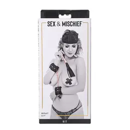Sportsheets S&M Brat Kit - Restraint Set with Blindfold & Accessories