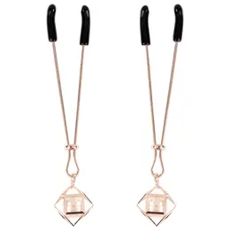 Sportsheets S&M Brat Pearl Adjustable Nipple Clips Rose Gold Finish