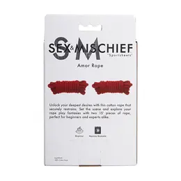 Sportsheets Sex & Mischief Amor Rope 2x4.5m Soft Cotton Black Set