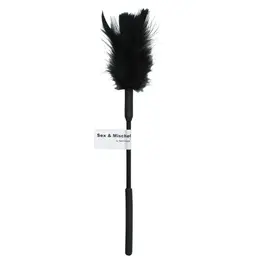 Sportsheets S&M Feather Tickler Black 33 cm - Ultra-Soft Sensory Accessory