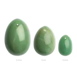 La Gemmes Yoni Egg Set Jade - Natural Wellness Pelvic Floor Trainer 3 Sizes