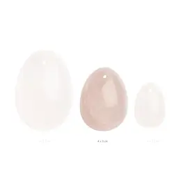 La Gemmes Yoni Egg Medium Rose Quartz - Natural Gemstone Wellness Trainer