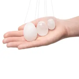 La Gemmes Yoni Egg Set Clear Quartz - Natural Crystal Trio S/M/L