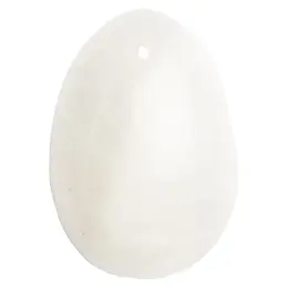 La Gemmes Yoni Egg Medium Clear Quartz - Natural Handcrafted Gemstone 4x3cm