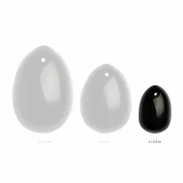 La Gemmes Black Obsidian Yoni Egg S - Natural Gemstone Trainer 3cm
