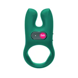 Fun Factory NOS Deep Sea Blue Vibrating Intimacy Ring, Dual Motors, Silicone