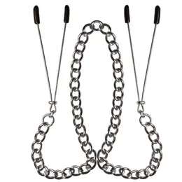 Sportsheets S&M Adjustable Nipple Clips with Heart Detail, 33 cm Chain
