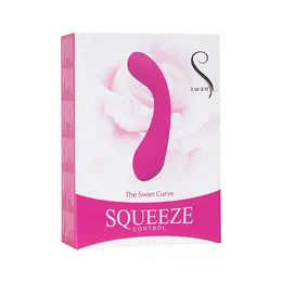 Swan Curve Pink Intimate Massager with Squeeze Control, Silicone