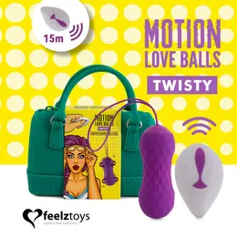 FeelzToys Motion Love Balls Twisty - Remote Control, Waterproof, Pink
