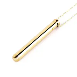 Le Wand Vibrating Necklace Gold - Elegant Jewelry & 8-Mode Baton, 26'' Chain