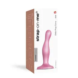 Strap-On-Me Curvy Metallic Sugar Pink S - Flexible Liquid Silicone Plug