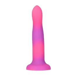 Addiction Rave Silicone Intimate Machine Pink/Purple 20cm Glow-in-the-Dark