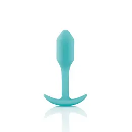 b-Vibe Snug Plug 1 Mint - Weighted Silicone Anal Plug, 2x9.4cm