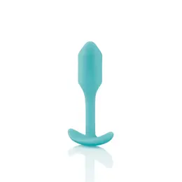 b-Vibe Snug Plug 1 Mint - Weighted Silicone Anal Plug, 2x9.4cm