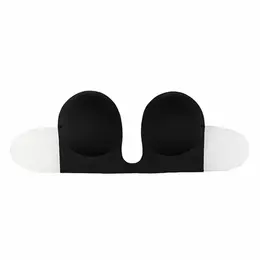 Bye Bra Seamless U-Style Strapless Bra Cup E Black - Invisible Finish