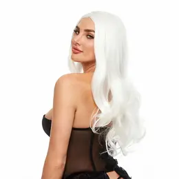 Pleasure Wigs Jessie White Glow-in-the-Dark Long Wavy Synthetic Wig