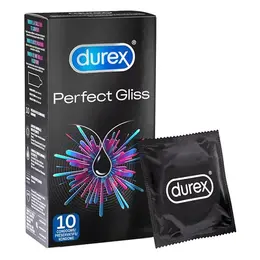 Durex Perfect Gliss Condoms 10 pcs Extra Silicone Lubrication