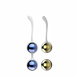 Nalone Yany Pelvic Floor Training Balls Set, Silicone, Blue/Gold, 283g
