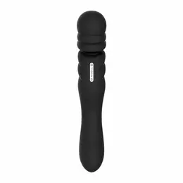 Nalone Jane Black Dual-Ended Vibrating Silicone Massager 23cm