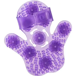 PowerBullet Roller Balls Massage Glove Purple - 9-Metal Ball System