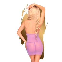 Penthouse Bedtime Story Purple Mini Dress Set M/L