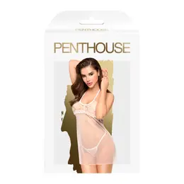 Penthouse All Yours Mesh & Lace Dress Set White S/M