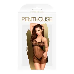 Penthouse All Yours Mesh and Lace Dress Set Black L/XL