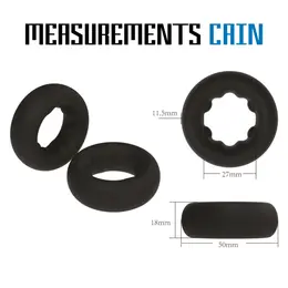 Velv'Or Rooster Cain Silicone Support Ring, Textured, Black, 27 mm