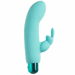 PowerBullet Alice's Bunny Teal - Compact 10-Function Vibrating Device